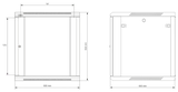Rack kapp  19" 3U 540x400 (2/4)