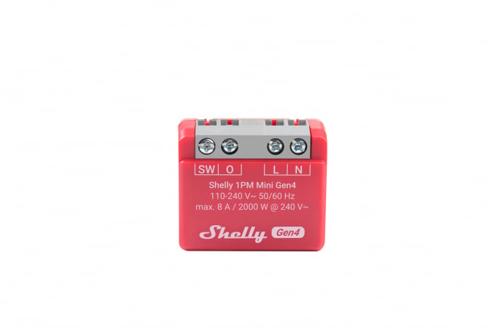 Shelly 1PM Mini Gen4 – Nutikas lüliti voolutarbimise mõõtmisega