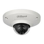 KAAMERAMAAILM.EE - Valge Dahua IPC-HDB4431C-AS-0280B-S2 4MP mini dome kaamera WDR, IP67, 2,8mm objektiivi (104°), mSD pesa ja mikrofoniga on paigaldatud lakke; must objektiivi kate ja Dahua Technology logo on nähtavad esiküljel.