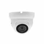 KAAMERAMAAILM.EE - Valge IP-kaamera Longse LIRDBAHSF200, 2Mp, 2,8mm, POE dome'i kaamera musta objektiiviga on paigaldatud valgele taustale ja on suunatud otse ettepoole.