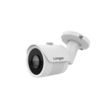 KAAMERAMAAILM.EE - IP-kaamera Longse LBH30HSF200 pakub Full HD 1080p resolutsiooni, 2,8 mm objektiivi ja POE-d. See on valge, silindrikujuline, paigaldatud reguleeritavale klambrile ja kujutatud isoleerituna valgel taustal.