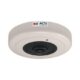KAAMERAMAAILM.EE - 12MP Video Analytics Indoor on ümmargune, valge laele paigaldatav turvakaamera, millel on must keskne objektiiv ja ACTi logo üleval ning mis pakub täiustatud videoanalüüsi.