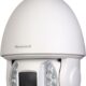 KAAMERAMAAILM.EE - 1080P 30X Starlight IR PTZ on valge kuppelkaamera, millel on ümar korpus, selge objektiiv ja mitu infrapuna valgusdioodi öönägemise tagamiseks, mis on mõeldud laesse paigaldamiseks, et pakkuda täiustatud järelevalvet ja paindlikku jälgimist.