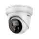KAAMERAMAAILM.EE - Hikvision AcuSense IP Kuppelkaamera 8MP, 2,8mm, IP67 on valge kuppelkaamera, millel on must objektiivi ala, kaks väikest valgustit ja kaubamärgi nimi küljel, mis sobib lae- või seinakinnituseks.